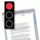 Körkortsyttrande EXEMPEL, rödljuskörning efter stopplinje